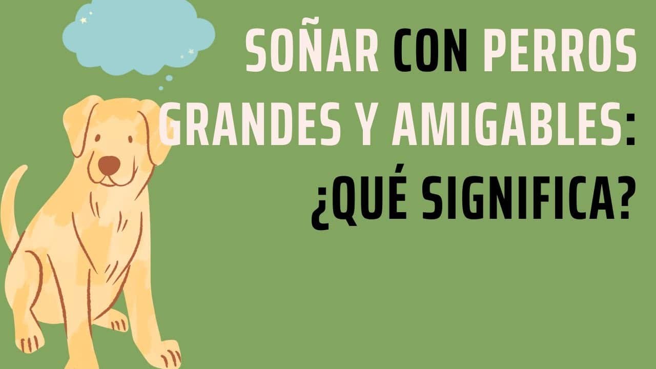 El significado que revela soñar con un perro grande amigable